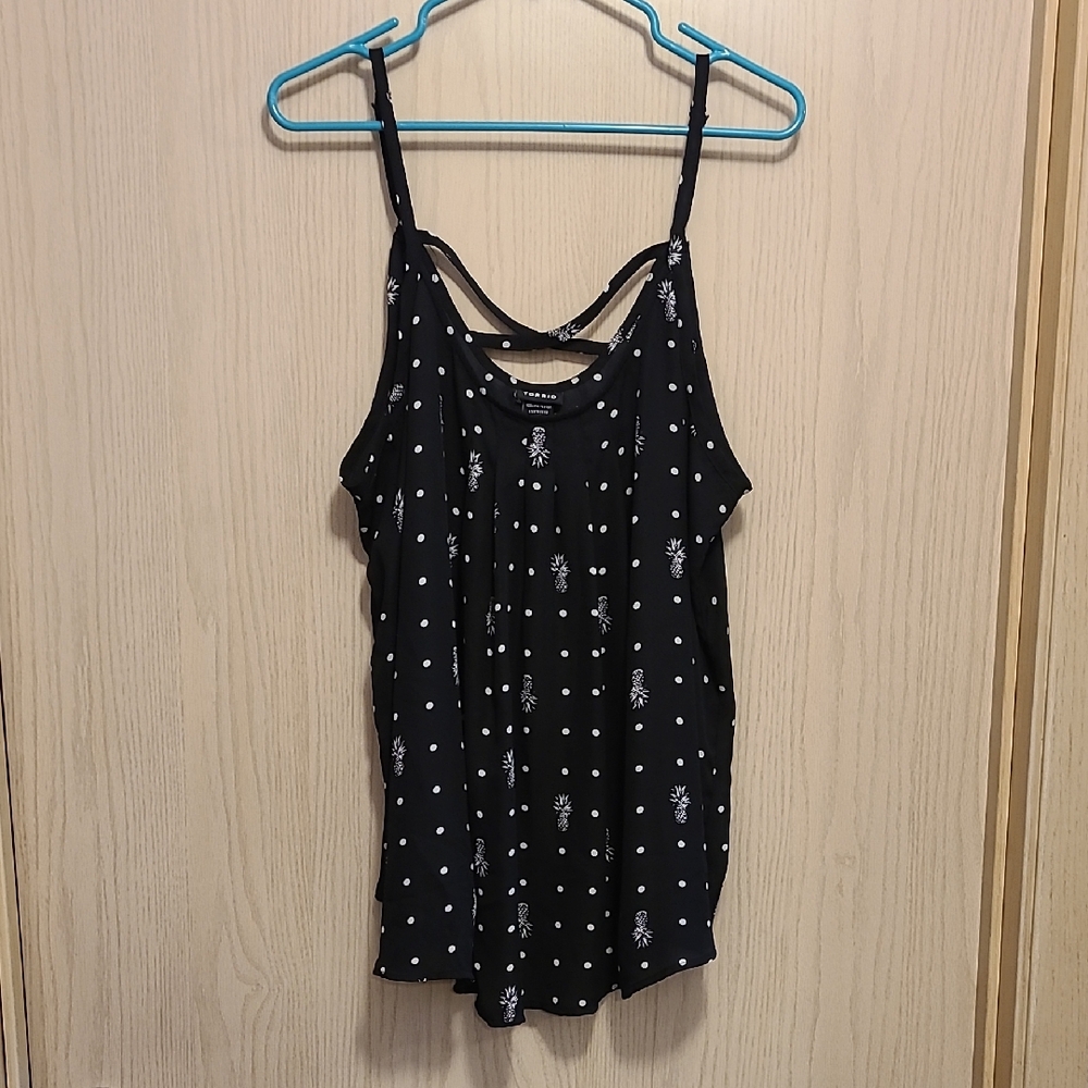 Torrid Black and White Polka Dot Top
